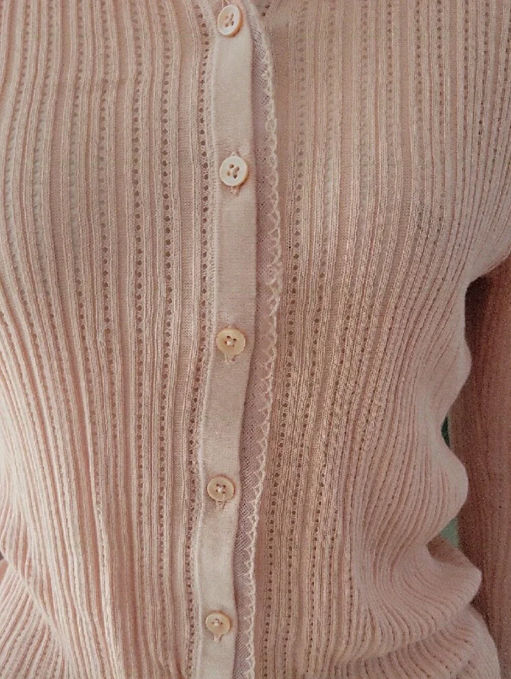 J. Crew Ribbed Tulle Trim Sweater Tee In Premium Ultra Fine Cotton In Peach Clay